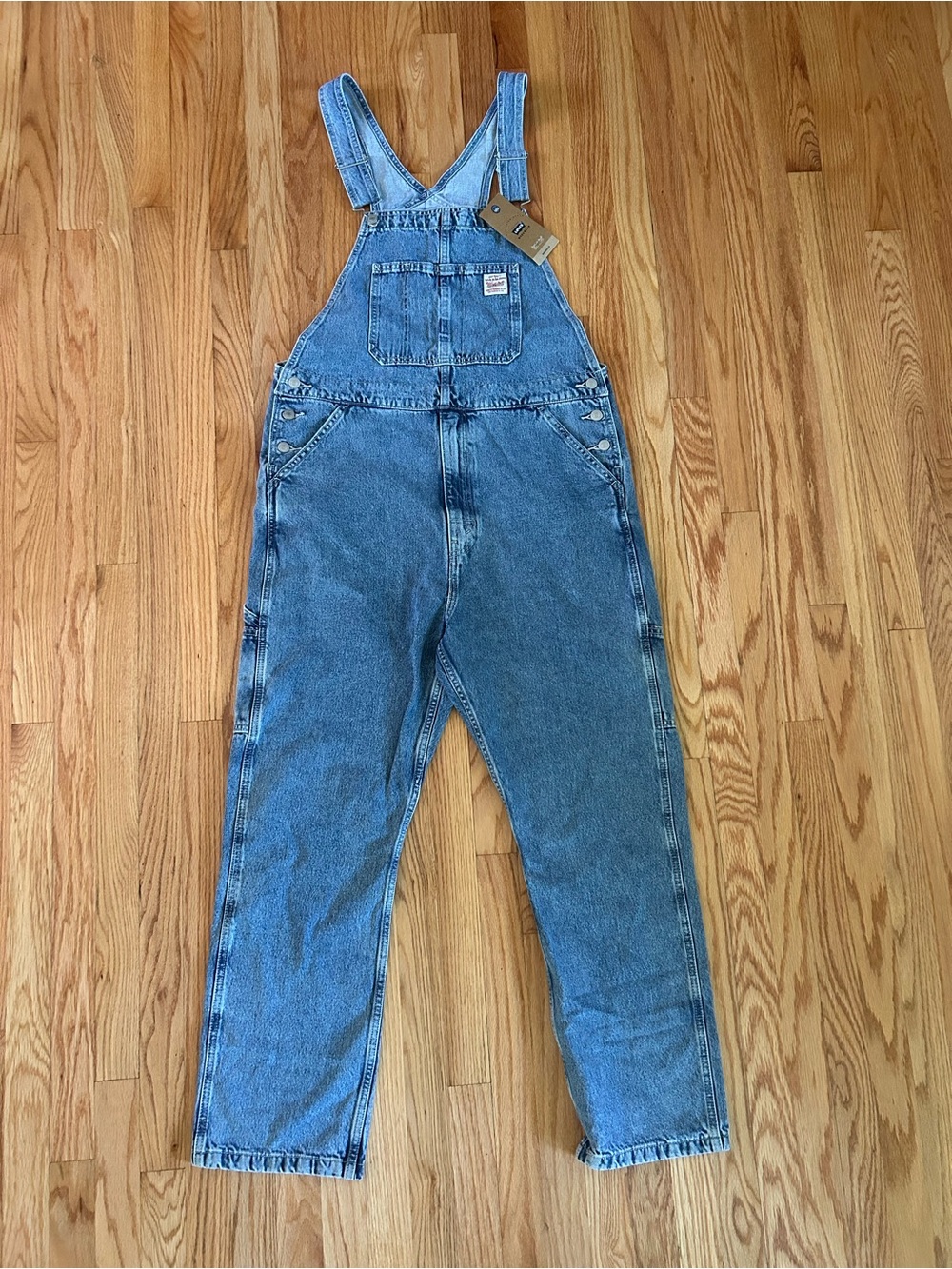 Levi's Light Blue Relaxed Denim Overalls